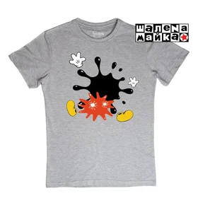 Прикольные футболки: Swag Mickey Клякса на сером